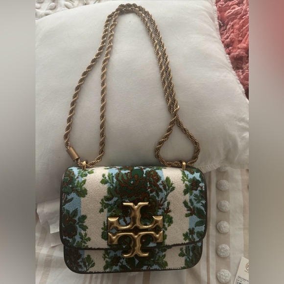 New Tory Burch Flocked Small Eleanor Convertible Shoulder Bag $798 - Picture 1 of 10